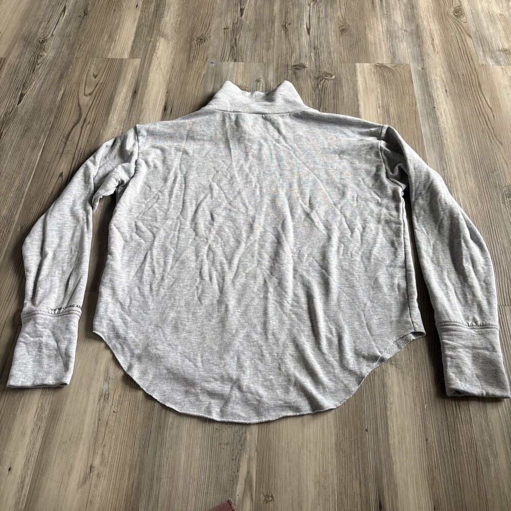 Offline By Aerie Softest Gray Mock Neck Fleece Comfy Light Pullover Sweatshirt S - Picture 9 of 9